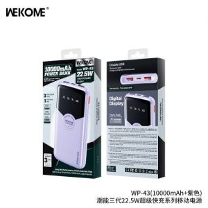 Sạc dự phòng Wekome WP-43 10.000mAh sạc nhanh PD 22.5W 