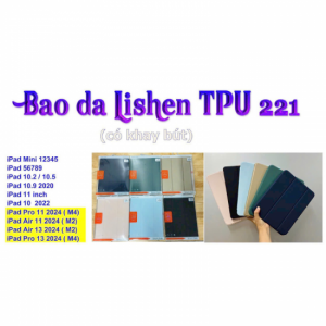 Bao da Lishen TPU T221 cỡ trung như IPad 5-6-7-8-9